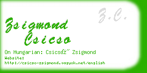 zsigmond csicso business card